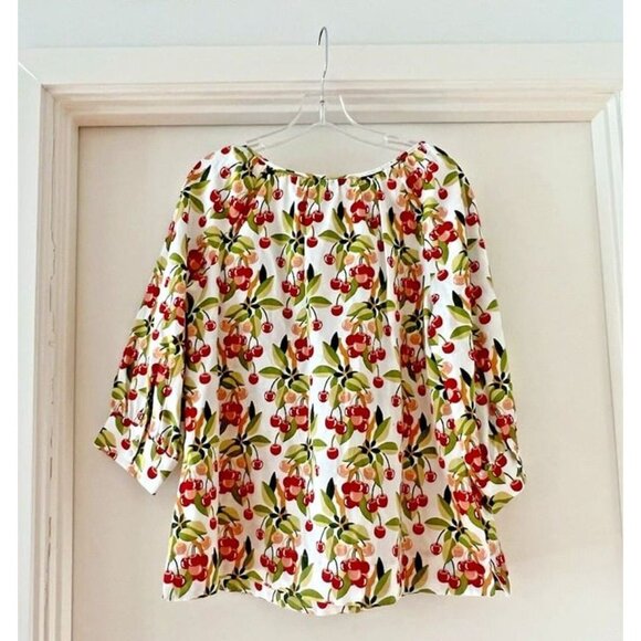 Brooks Brothers Cherry Spring Summer Skirt 14 Blouse 16 Set Retro Cottage Fairy - Picture 3 of 9